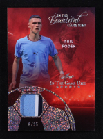Phil Foden 2025 Leaf ITG Used Sports In The Beautiful Game Relic Silver Sparkle Foil #BU20 #09/35 at PristineAuction.com