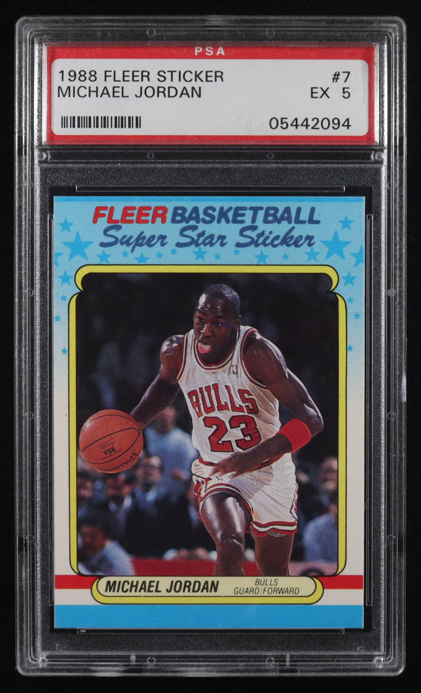 Michael Jordan 1988 Fleer Super Star Sticker #7 (PSA 5) at PristineAuction.com Michael Jordan 1988 Fleer Super Star Sticker #7 (PSA 5) at PristineAuction.com