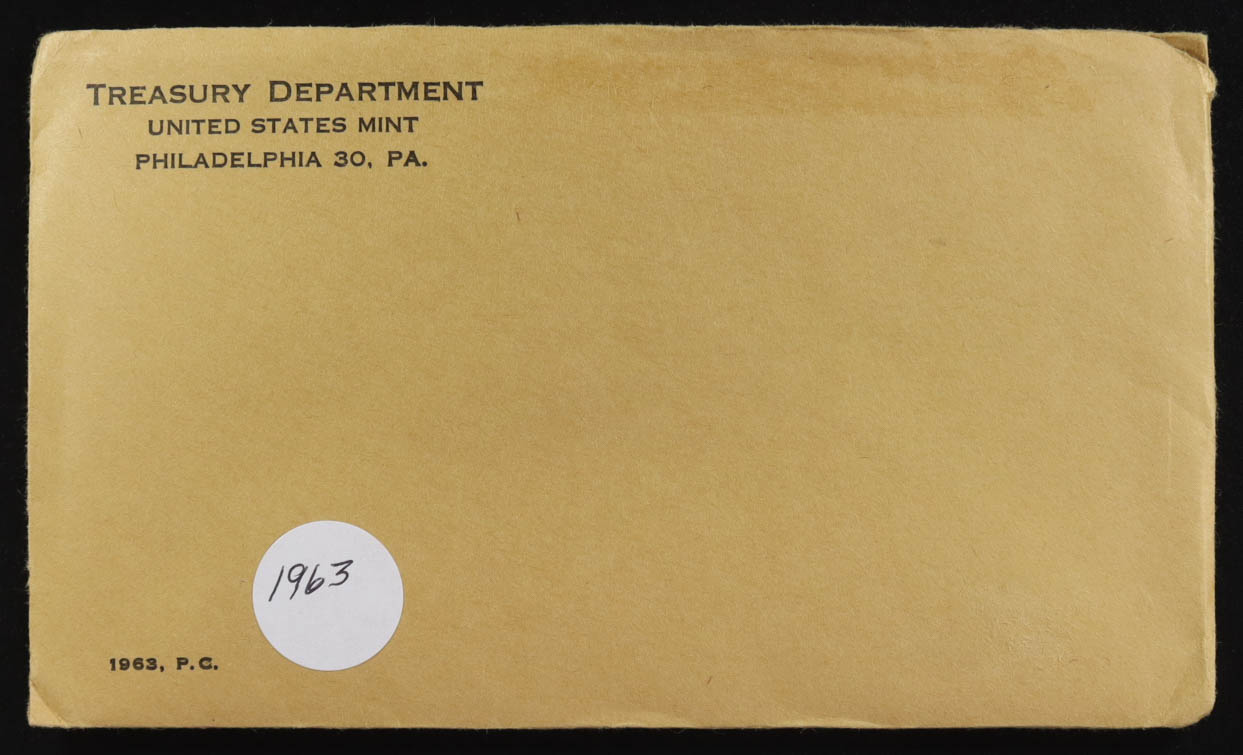 1963 Uncirculated United States Mint Souvenir (5) Coin Set at PristineAuction.com 1963 Uncirculated United States Mint Souvenir (5) Coin Set at PristineAuction.com