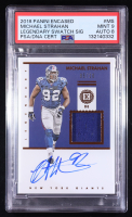 Michael Strahan 2018 Panini Encased Legendary Swatch Signatures #LSSMS #05/10 (PSA 9 | Autograph Graded 8) at PristineAuction.com
