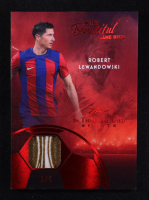 Robert Lewandowski 2025 Leaf ITG Used Sports In The Beautiful Game Relic Ruby Foil #BU21 #1/4 at PristineAuction.com