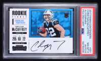 Christian McCaffrey 2017 Panini Contenders Autograph #351 RC (PSA 8 | Autograph Graded 8) at PristineAuction.com
