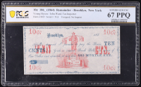 1864 Brooklyn, New York 10 Cents Currency Note - Hyson & Ward, Tea Importer (PCGS Superb Gem Unc 67 PPQ) at PristineAuction.com