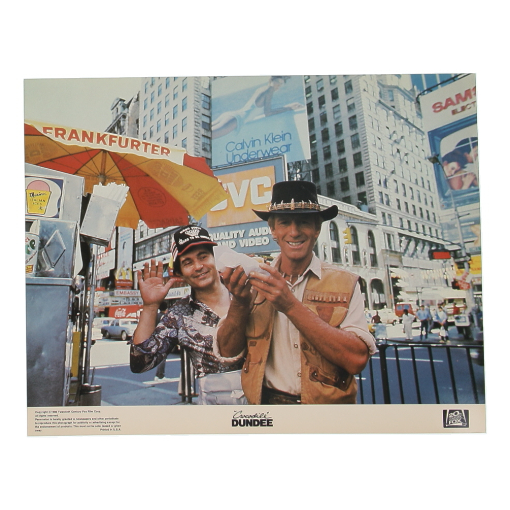 1986 "Crocodile Dundee" 11x14 Lobby Card at PristineAuction.com