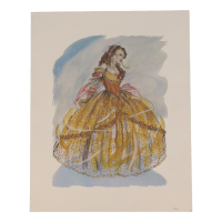 1994 "Belle - Beauty and the Beast" Disney 15.5x19.5 Lithograph by Original Costume Designer Ann Hould-Ward at PristineAuction.com