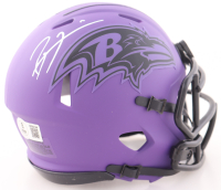 Ray Lewis Signed Ravens Rave Alternate Speed Mini Helmet (Beckett) at PristineAuction.com