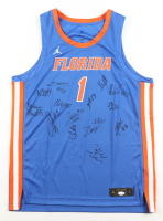 2025-26 Florida Gators Jordan Authentic Jersey Team-Signed by (15) with Todd Golden, Thomas Haugh, Boogie Fland, Alex Lloyd (JSA) at PristineAuction.com