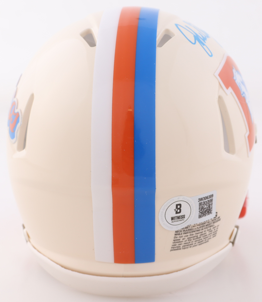 John Elway Signed Broncos Retro Alternate Speed Mini Helmet (Beckett) at PristineAuction.com John Elway Signed Broncos Retro Alternate Speed Mini Helmet (Beckett) at PristineAuction.com