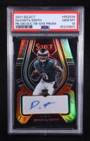 DeVonta Smith 2021 Select Rookie Signatures Prizm Tie Dye Die Cut #10 #22/25 RC (PSA 10) at PristineAuction.com