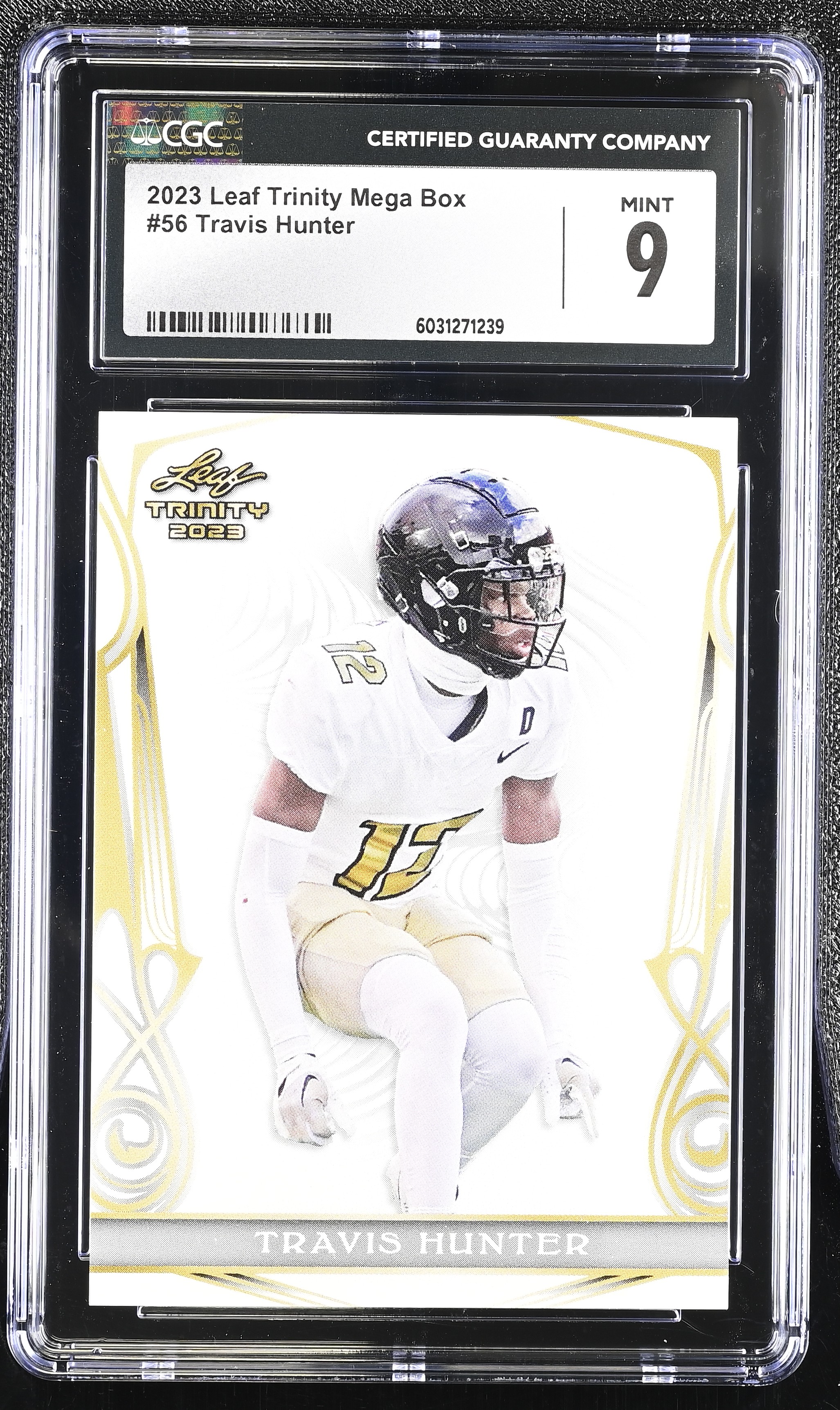 Travis Hunter 2023 Leaf Trinity Mega Box #56 RC (CGC 9) at PristineAuction.com Travis Hunter 2023 Leaf Trinity Mega Box #56 RC (CGC 9) at PristineAuction.com