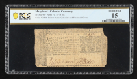 1774 Maryland Colonial Currency Note, $2 Dollars - Fr. MD-67 Printer: Anne Catherine & Frederick Greene (PCGS Choice Fine 15) at PristineAuction.com