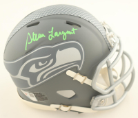Steve Largent Signed Seahawks Slate Alternate Speed Mini Helmet (Fanatics) at PristineAuction.com