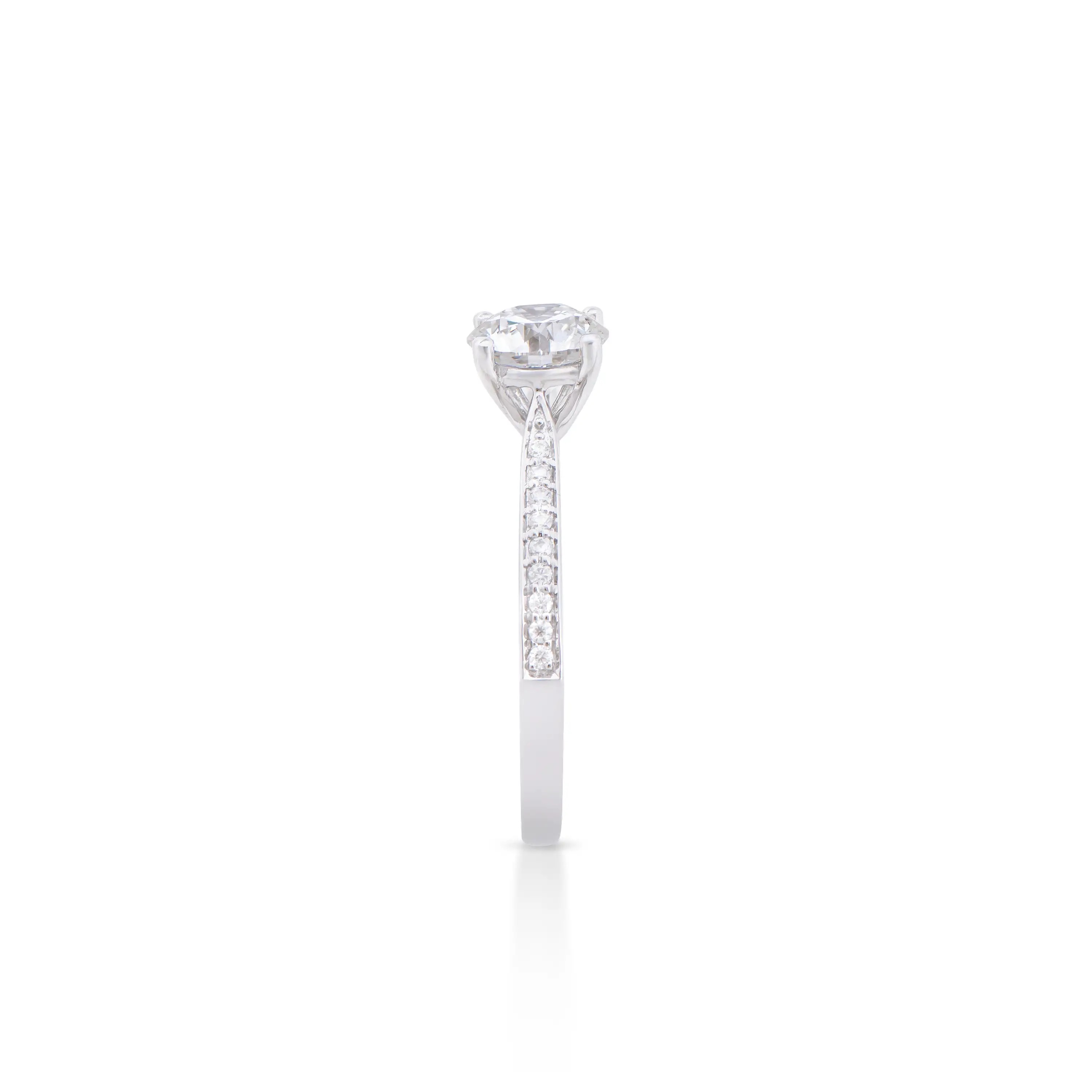 Brand New! 1.12 Carats Lab-Grown Diamonds Round Ring E-F, VVS2 Ideal Cut | Estimated Retail Value: $5,595 (IGI) at PristineAuction.com Brand New! 1.12 Carats Lab-Grown Diamonds Round Ring E-F, VVS2 Ideal Cut | Estimated Retail Value: $5,595 (IGI) at PristineAuction.com