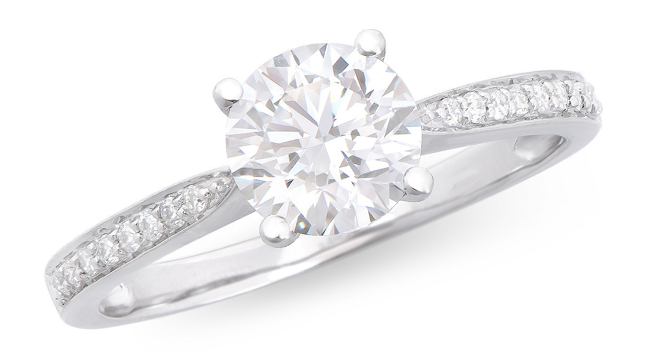 Brand New! 1.12 Carats Lab-Grown Diamonds Round Ring E-F, VVS2 Ideal Cut | Estimated Retail Value: $5,595 (IGI) at PristineAuction.com Brand New! 1.12 Carats Lab-Grown Diamonds Round Ring E-F, VVS2 Ideal Cut | Estimated Retail Value: $5,595 (IGI) at PristineAuction.com