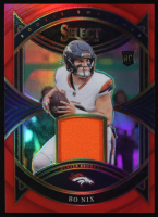 Bo Nix 2024 Select Rookie Swatches Prizm Red #19 RC at PristineAuction.com