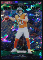 Bo Nix 2024 Panini Prizm Fireworks Prizms Green Ice #23 RC at PristineAuction.com