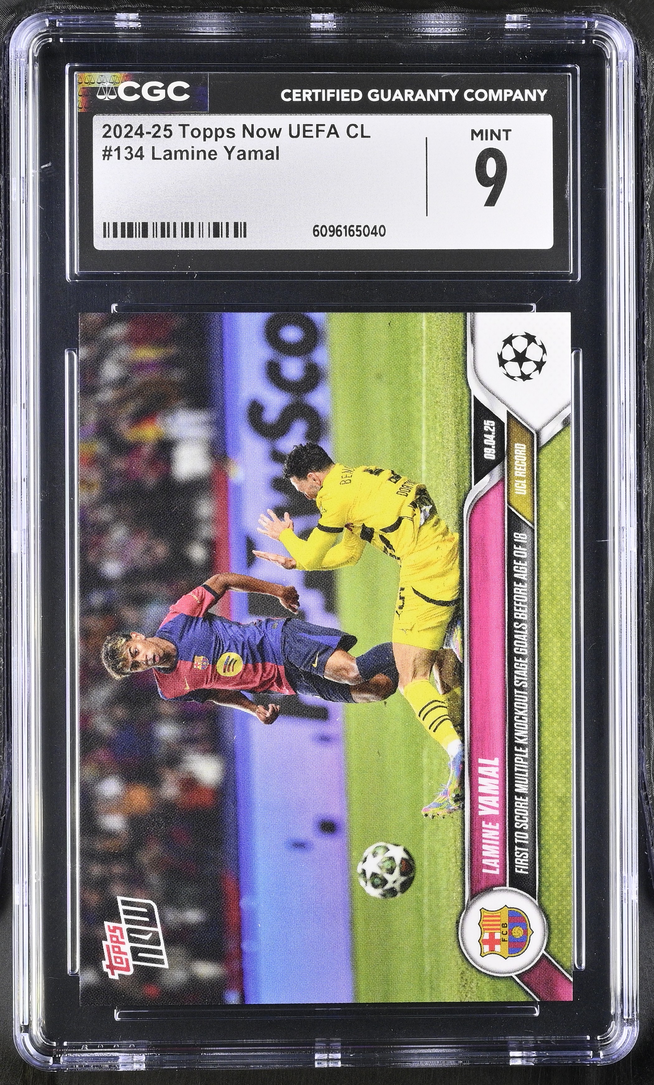 Lamine Yamal 2024-25 Topps Now UEFA CL #134 (CGC 9) at PristineAuction.com Lamine Yamal 2024-25 Topps Now UEFA CL #134 (CGC 9) at PristineAuction.com