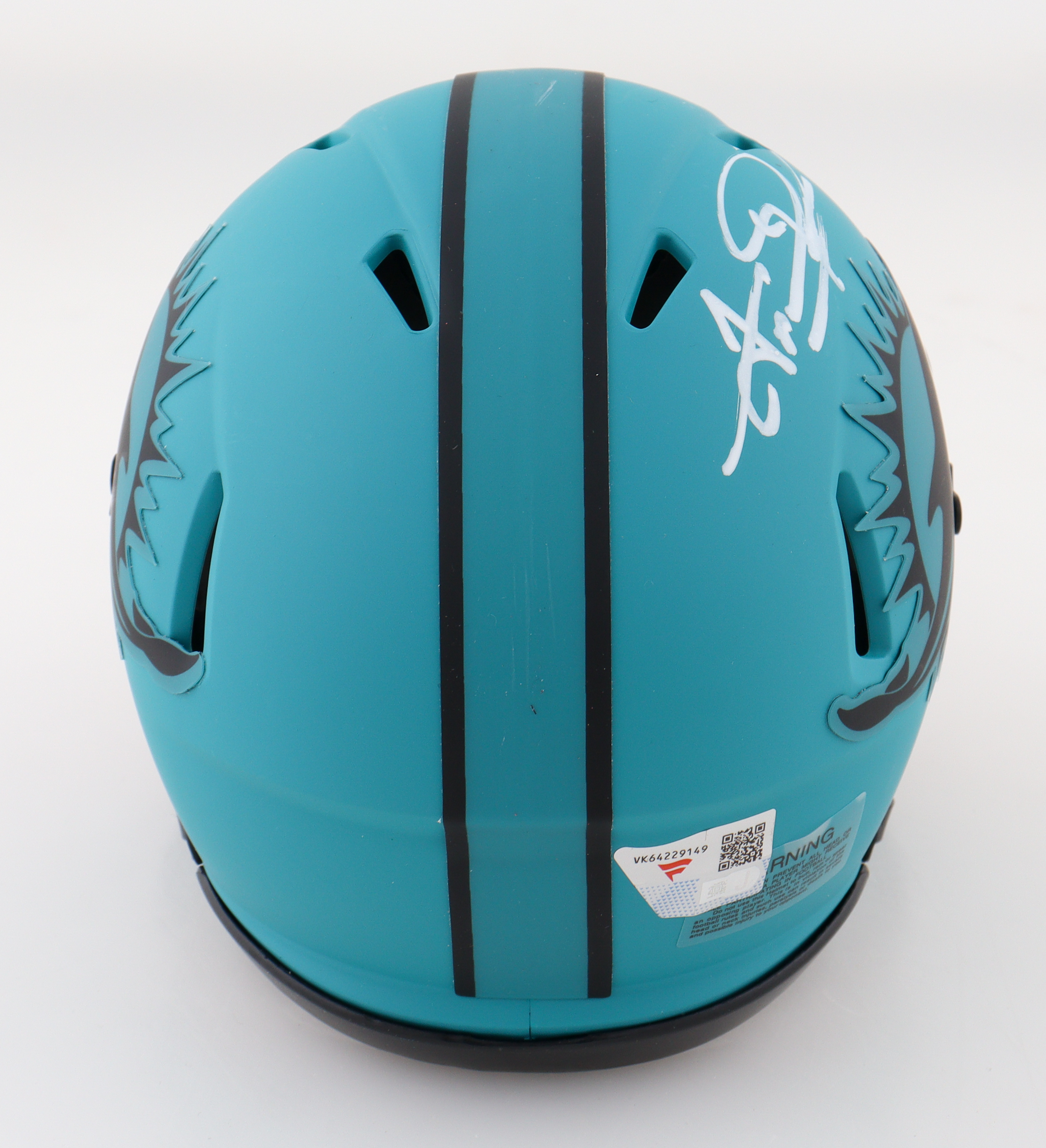 Tua Tagovailoa Signed Dolphins Rave Alternate Speed Mini Helmet Inscribed "Phins Up" (Fanatics) at PristineAuction.com Tua Tagovailoa Signed Dolphins Rave Alternate Speed Mini Helmet Inscribed "Phins Up" (Fanatics) at PristineAuction.com