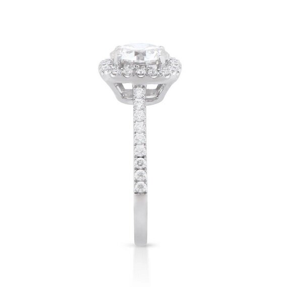 Brand New! 1.30 Carats Lab-Grown Diamonds Halo Ring E-F, VVS2 Ideal Cut | Estimated Retail Value: $5,765 (IGI) at PristineAuction.com Brand New! 1.30 Carats Lab-Grown Diamonds Halo Ring E-F, VVS2 Ideal Cut | Estimated Retail Value: $5,765 (IGI) at PristineAuction.com