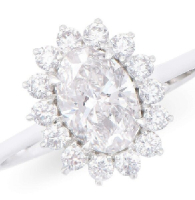 Brand New! 1.37 Carats Lab-Grown Diamonds Oval Ring E-F, VVS2 Ideal Cut | Estimated Retail Value: $5,745 (IGI) at PristineAuction.com