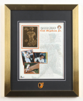 Cal Ripken Jr. Orioles Career 23kt Gold Commemorative Card Custom Framed Display with Orioles Pin at PristineAuction.com