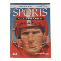 Y. A. Tittle Signed 1954 Sports Illustrated Magazine Inscribed "HOF 71" (PSA) at PristineAuction.com
