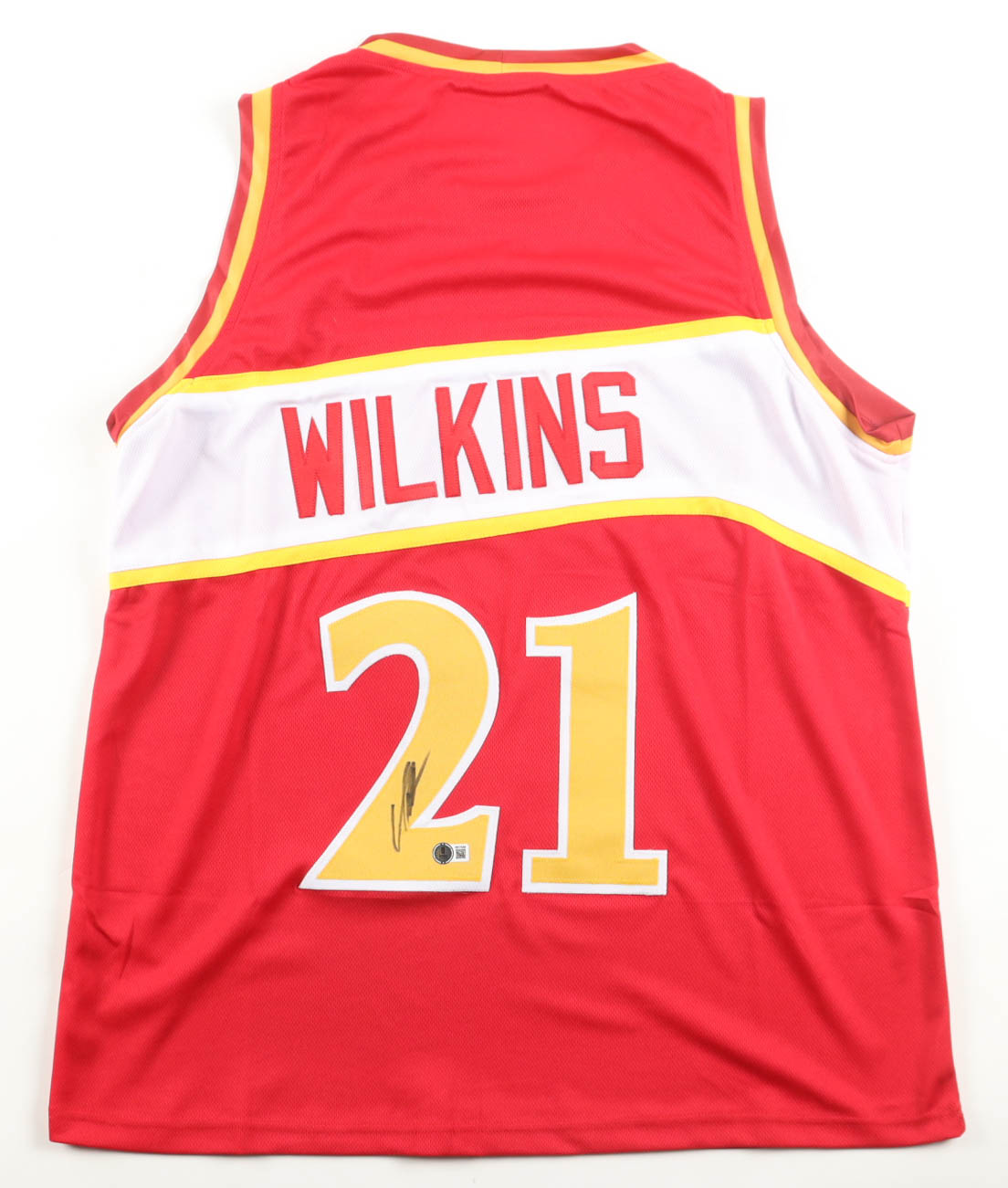 Dominique Wilkins Signed Jersey (Beckett) at PristineAuction.com Dominique Wilkins Signed Jersey (Beckett) at PristineAuction.com