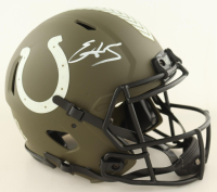Edgerrin James Signed Colts Full-Size Authentic On-Field Salute to Service Alternate Speed Helmet (Fanatics) at PristineAuction.com