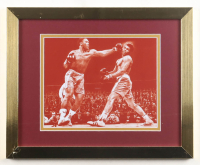 "1971 Muhammad Ali vs Joe Frazier" Custom Framed Vintage Photo Display at PristineAuction.com