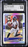 Lamar Jackson 2020 Donruss Optic Holo #11 (CGC 10) at PristineAuction.com