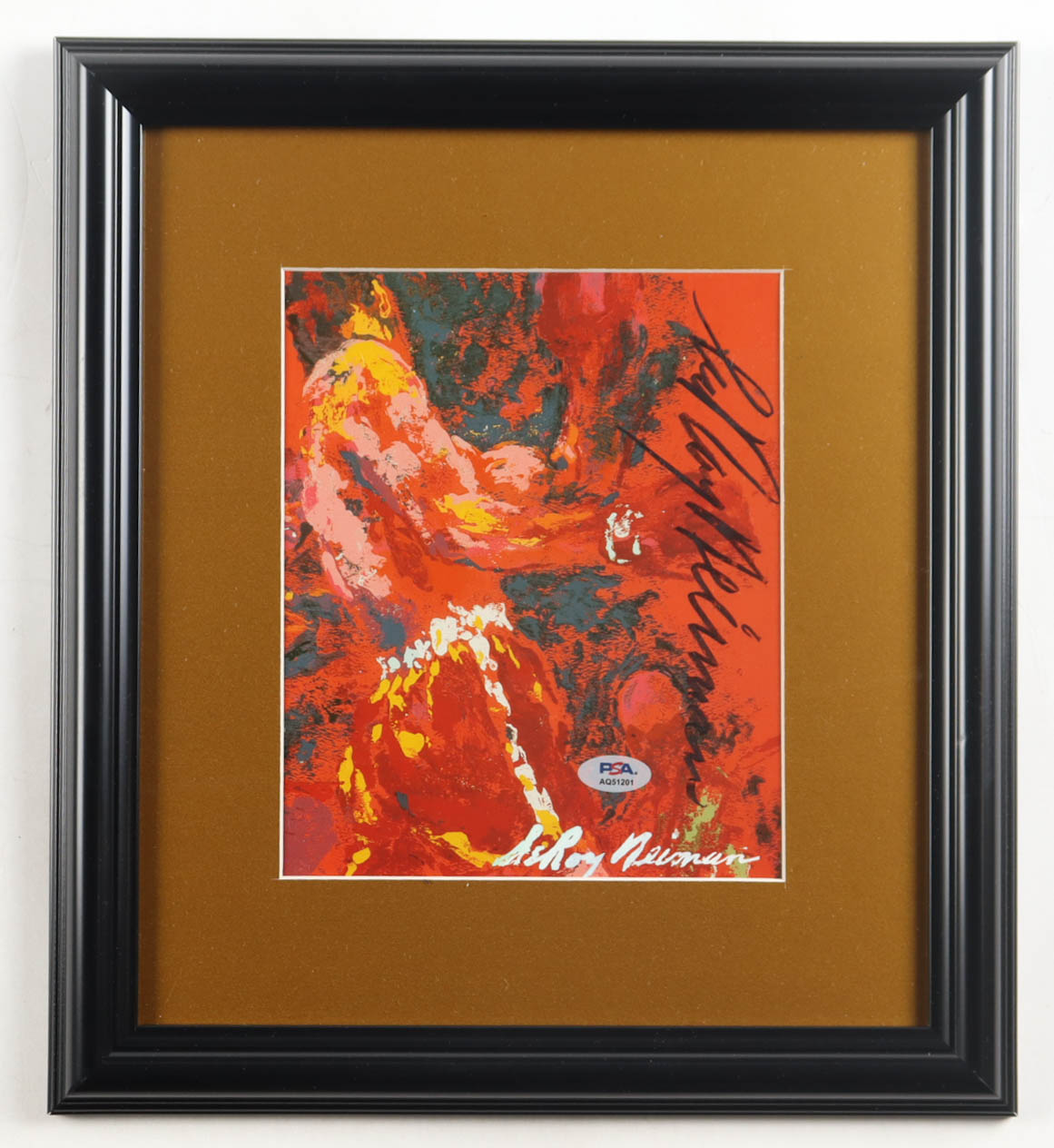LeRoy Neiman Signed "Golden Gloves Championships" Custom Framed Neiman Art Print Display (PSA) at PristineAuction.com LeRoy Neiman Signed "Golden Gloves Championships" Custom Framed Neiman Art Print Display (PSA) at PristineAuction.com