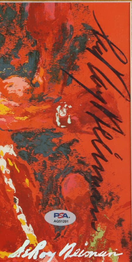LeRoy Neiman Signed "Golden Gloves Championships" Custom Framed Neiman Art Print Display (PSA) at PristineAuction.com LeRoy Neiman Signed "Golden Gloves Championships" Custom Framed Neiman Art Print Display (PSA) at PristineAuction.com