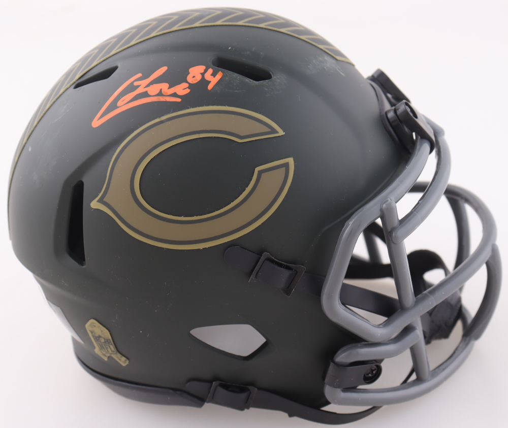 Colston Loveland Signed Bears Salute to Service Alternate Speed Mini Helmet (Beckett) at PristineAuction.com Colston Loveland Signed Bears Salute to Service Alternate Speed Mini Helmet (Beckett) at PristineAuction.com