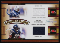 2005 Playoff Prestige League Leaders Jerseys Game-Worn #LL22 Edgerrin James / LaDainian Tomlinson / Clinton Portis / Ahman Green at PristineAuction.com