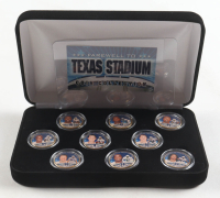 Cowboys "Farewell To Texas Stadium" Merrick Mint NFL Gold Platted Coin Set of (9) Colorized State Quarters at PristineAuction.com