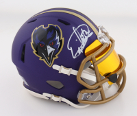 Derrick Henry Signed Ravens Speed Mini Helmet with Custom Visor (Beckett) at PristineAuction.com