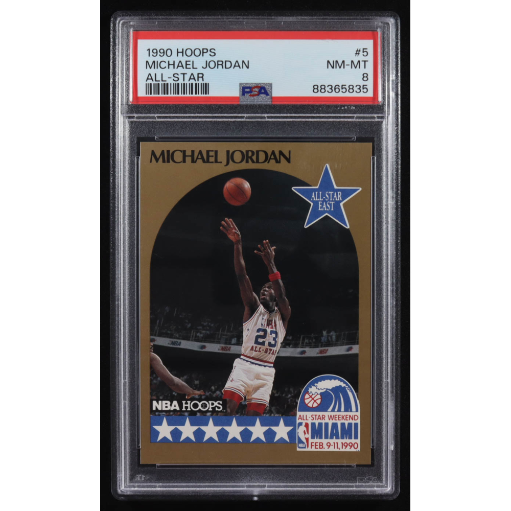 Michael Jordan 1990-91 Hoops #5 AS SP (PSA 8) at PristineAuction.com