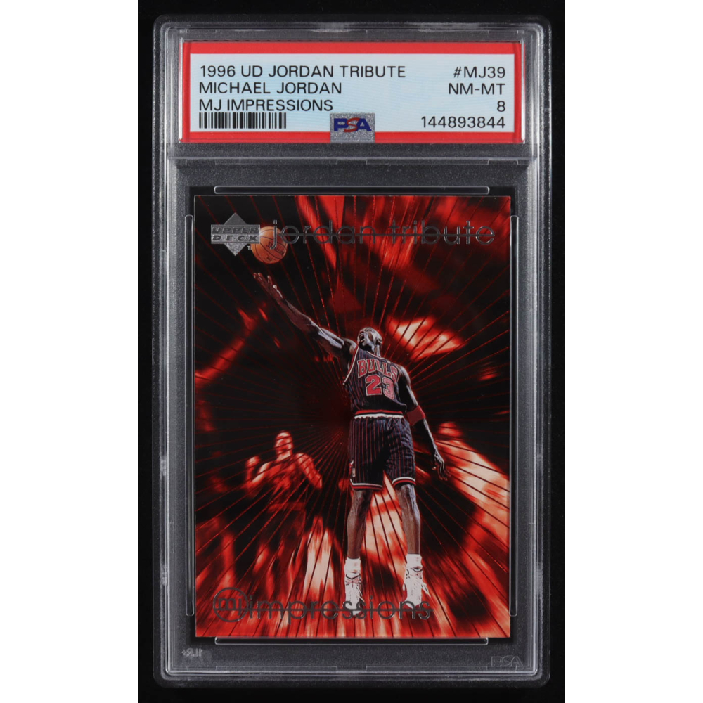 Michael Jordan 1997 Upper Deck Michael Jordan Tribute #MJ39 (PSA 8) at PristineAuction.com