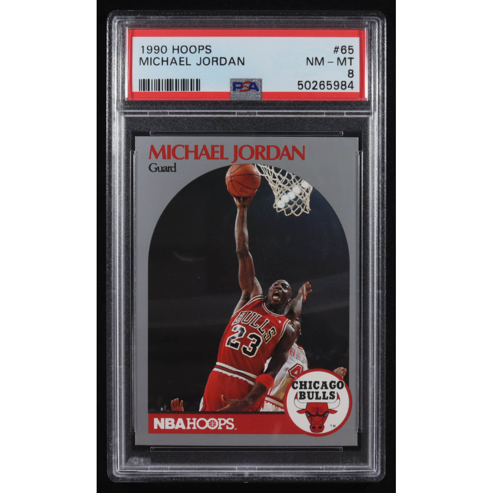 Michael Jordan 1990-91 Hoops #65 (PSA 8) at PristineAuction.com
