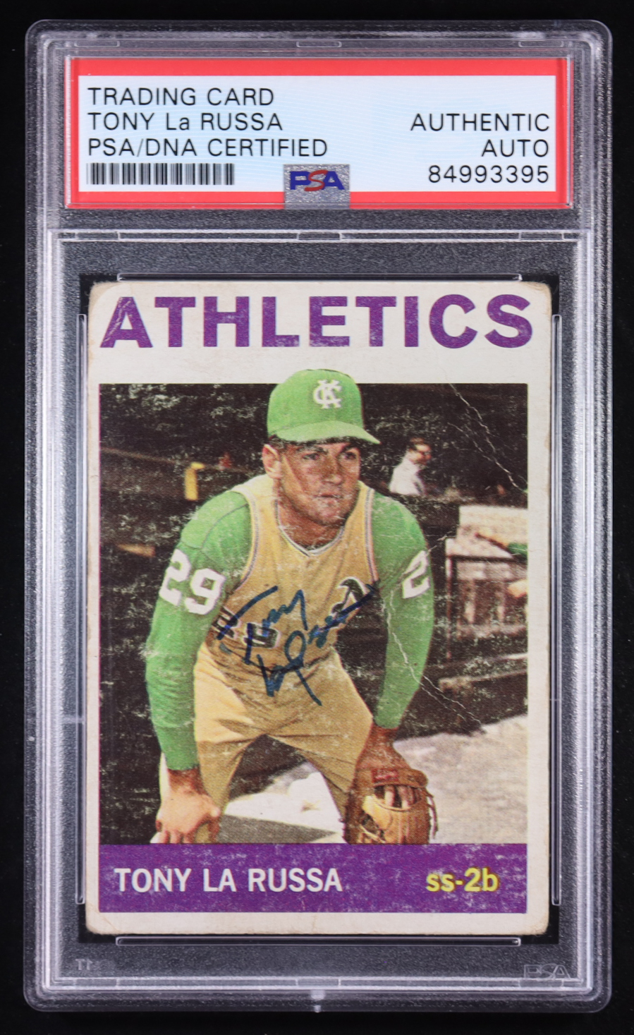 Tony Larussa Signed 1964 Topps #244 (PSA) at PristineAuction.com Tony Larussa Signed 1964 Topps #244 (PSA) at PristineAuction.com