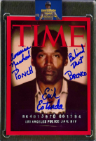 Erik Estrada Signed O.J. Simpson TIME Magazine Card Inscribed "America Needed Ponch Behind That Bronco' (Erik Estrada Authentic) at PristineAuction.com