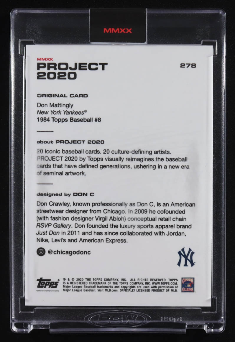 Don Mattingly 2020 Topps Project 2020 #278 Don C at PristineAuction.com Don Mattingly 2020 Topps Project 2020 #278 Don C at PristineAuction.com