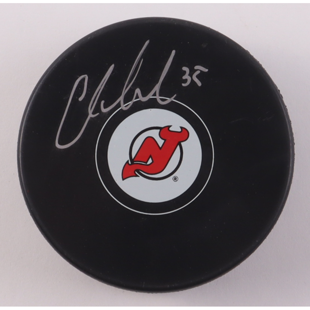 Cory Schneider Signed Devils Logo Hockey Puck (JSA) at PristineAuction.com