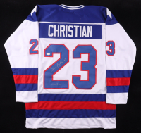 Dave Christian Signed Jersey Inscribed "1980 Gold" (JSA) at PristineAuction.com
