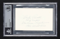 Babe Pinelli Signed 3x5 Cut Inscribed "Chief Umpire", "Don Larsen- Perfect Game", & "1956- World Series" (JSA & BAS) at PristineAuction.com
