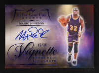 Magic Johnson 2025 Leaf In The Game Used Vignette Authentic Autographs #VMJ1 #15/35 at PristineAuction.com