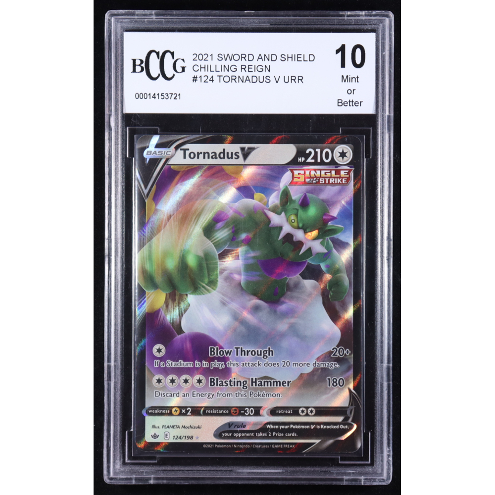 Tornadus 2021 Pokemon TCG Sword & Shield Chilling Reign #124 (BCCG 10) at PristineAuction.com