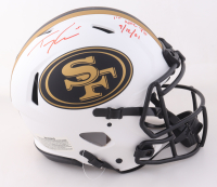Trey Lance Signed 49ers Full-Size Authentic On-Field Lunar Eclipse Alternate Speed Helmet Inscribed "1st NFL TD 9/12/21" (Beckett) at PristineAuction.com