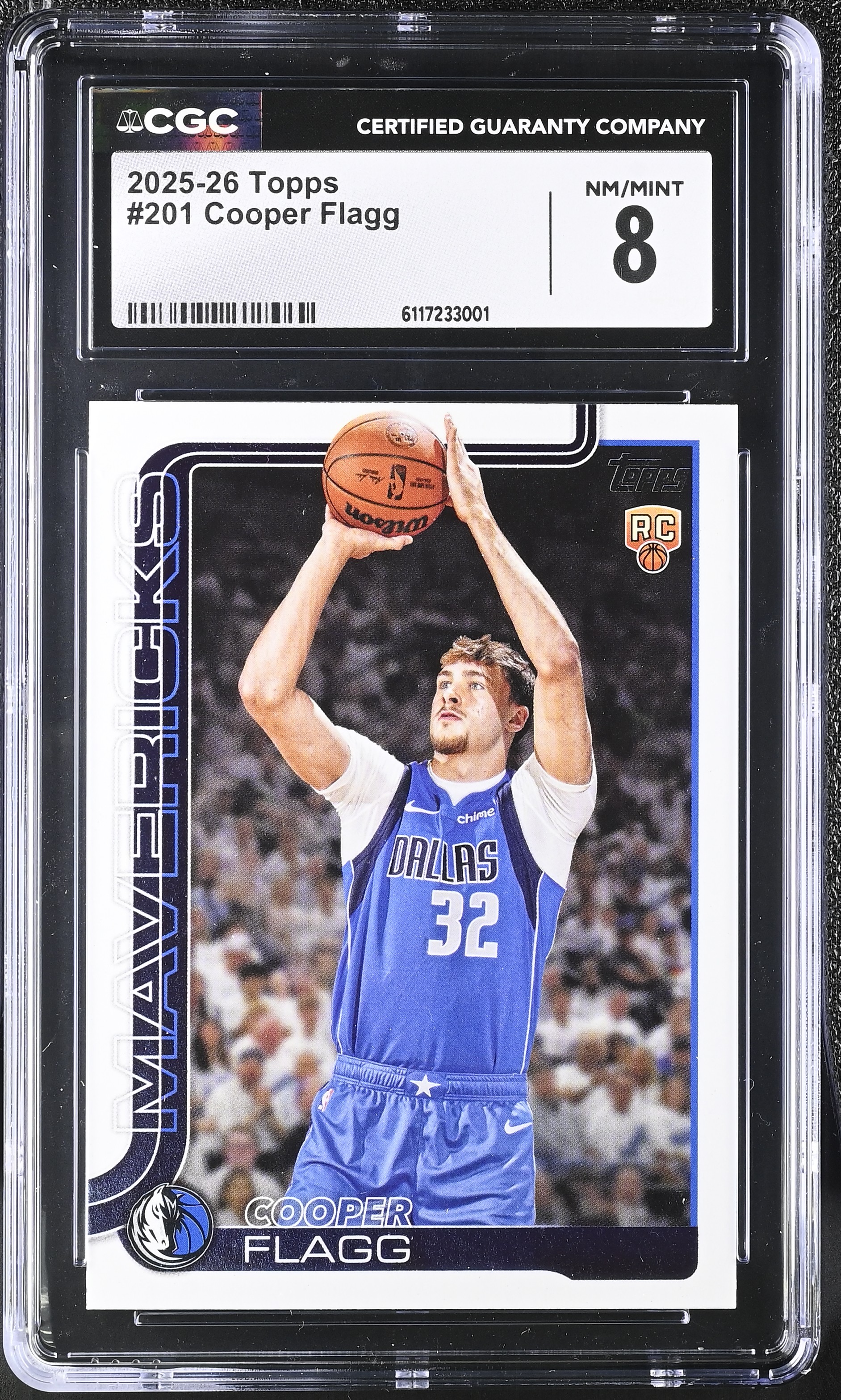 Cooper Flagg 2025-26 Topps #201 RC (CGC 8) at PristineAuction.com Cooper Flagg 2025-26 Topps #201 RC (CGC 8) at PristineAuction.com