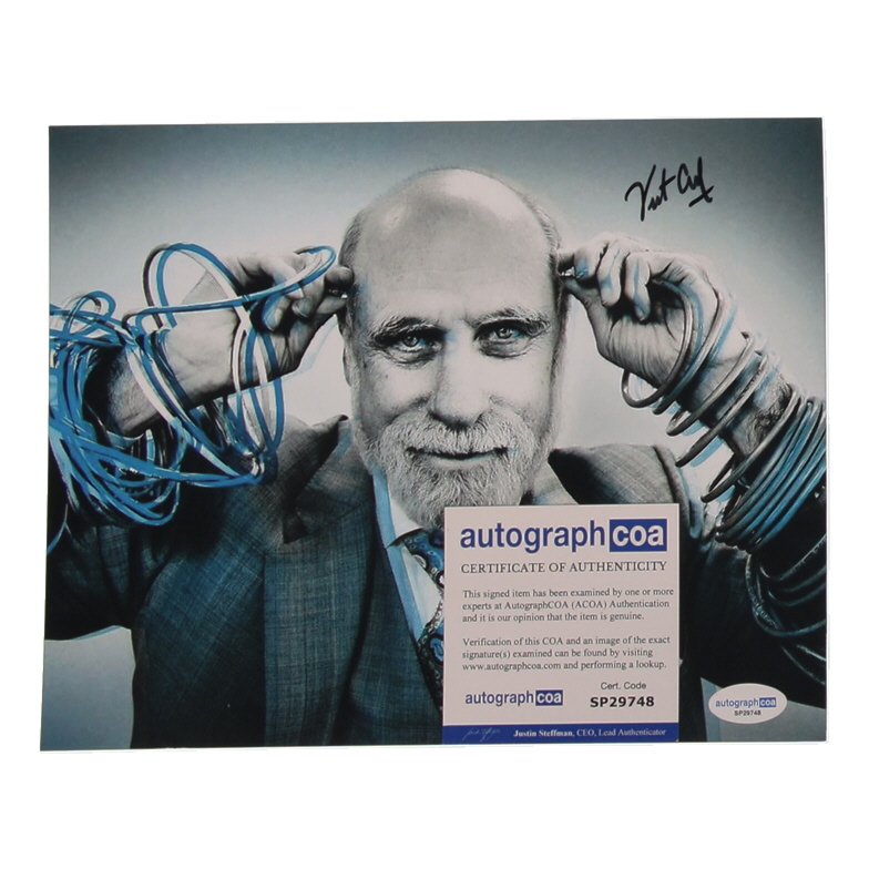 Vinton Cerf Signed 8x10 Photo (ACOA) at PristineAuction.com Vinton Cerf Signed 8x10 Photo (ACOA) at PristineAuction.com